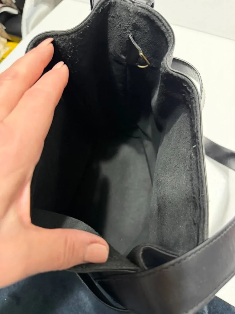 Louis Vuitton Vintage Black Epi Leather Sac d’Epaule Shoulder Bucket Bag